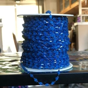 Blue flair bead string